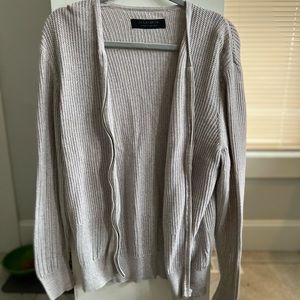 All Saints Stanford Cardigan Grey Full Zip